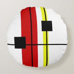 Geometrisk design rund kudde