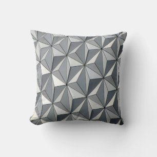 Geometrisk design - Silver Dekorativ kudde