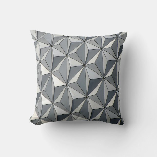 Geometrisk design - Silver Dekorativ kudde (Framsida)