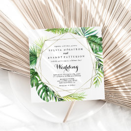 Geometrisk destination Framåt och bakåt Bröllop Inbjudningar