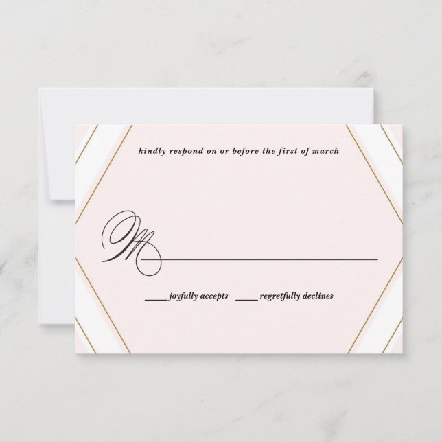 Geometrisk diamantbröllopinbjudan för art déco inbjudningar (Framsida)