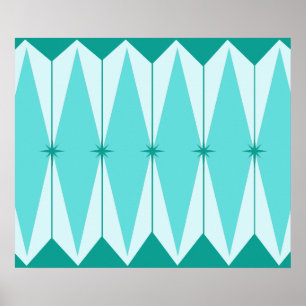 Geometrisk diamanter & Starbursts affisch