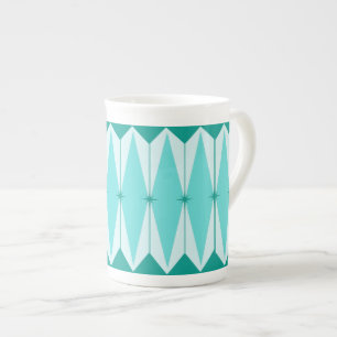 Geometrisk diamanter & Starbursts benporslinmugg Benporslin Mugg