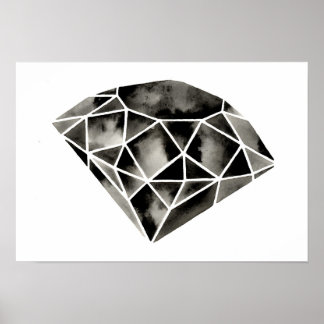Geometrisk diameter. Originalutskrift. Svartvit Poster