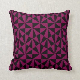 Geometrisk djärv Retro funkysvartmagenta Kudde