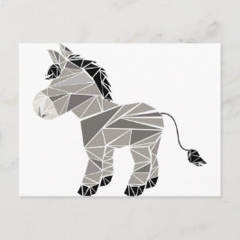 Geometrisk donkey vykort