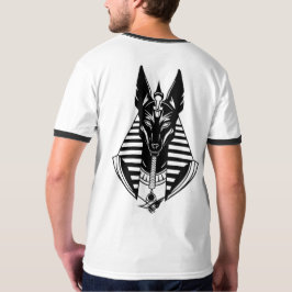 Geometrisk egyptisk schakal farao konst ringshirt t shirt