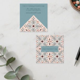 Geometrisk Elegant för Blommigt av VAR-INSTRUKTION Fyrkantigt Visitkort
