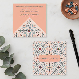 Geometrisk Elegant för Blommigt av VAR-INSTRUKTION Fyrkantigt Visitkort