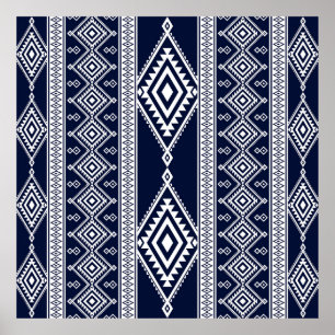Geometrisk etnisk orientalisk, sömlös mönster-trad poster