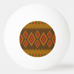 Geometrisk etnisk, traditionell design, sömlös bas pingisboll
