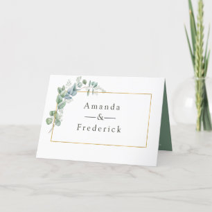 Geometrisk eukalyptus Bröllop Program