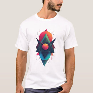 Geometrisk explosion t shirt