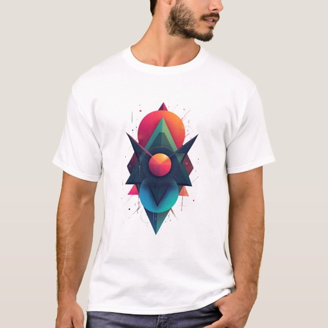 Geometrisk explosion t shirt (Framsida)
