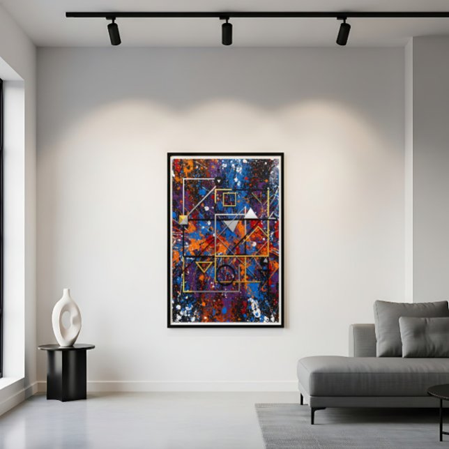 Geometrisk explosion Urban Abstrakt Poster (Skapare uppladdad)