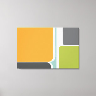 Geometrisk färg-blockkonsthändelse för omvänd abst canvastryck