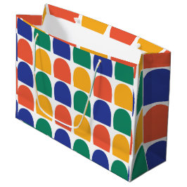 Geometrisk färgfull halvcirkel