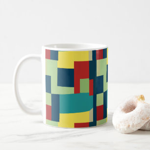 Geometrisk färgfull modern Abstrakt Kaffemugg