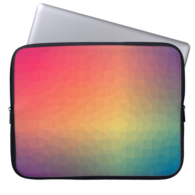 Geometrisk färggradient för regnbågsgradient laptop fodral (Framsidan)