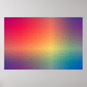 Geometrisk färggradient för regnbågsgradient poster