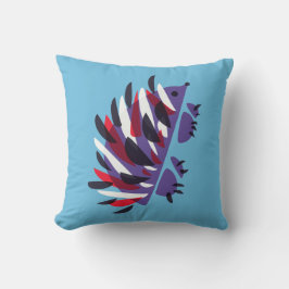 Geometrisk färgrik konst för abstrakt igelkott kudde