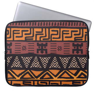 Geometrisk färgstark bohemisk stamart laptop fodral