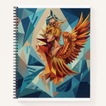 Geometrisk Fenix Konst Anteckningsbok