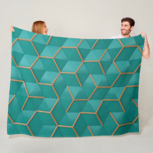 geometrisk fleecefilt