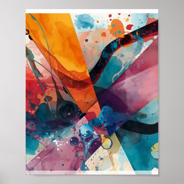 Geometrisk Fluiditet Poster (Framsidan)