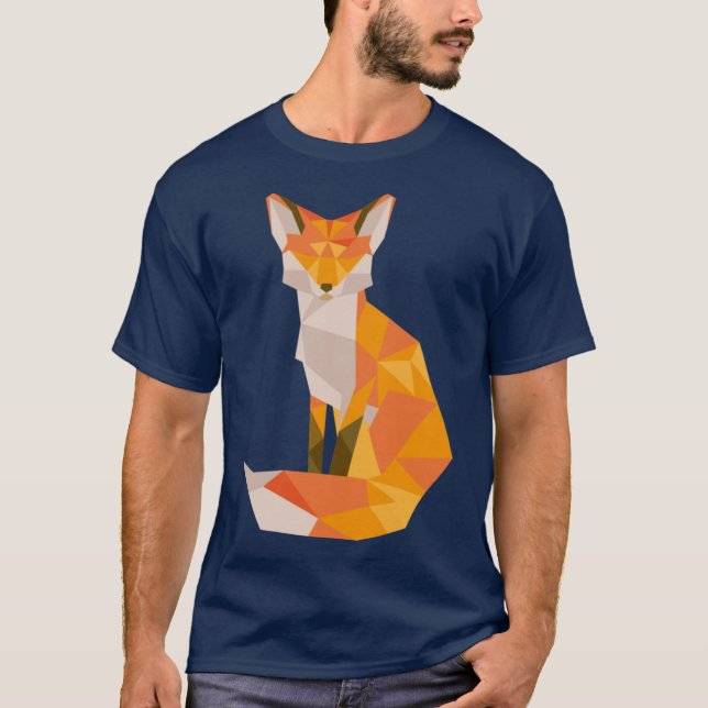Geometrisk Fo retro T Shirt (Framsida)