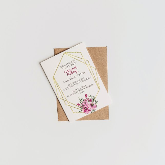 Geometrisk födelsedagsinbjudan inbjudningar (Skapare uppladdad)