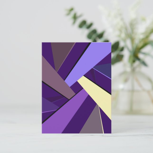 Geometrisk form 5 för abstrakt helg vykort (Stående Fram)
