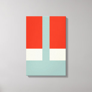 Geometrisk form Abstrakt Red Grått Canvastryck