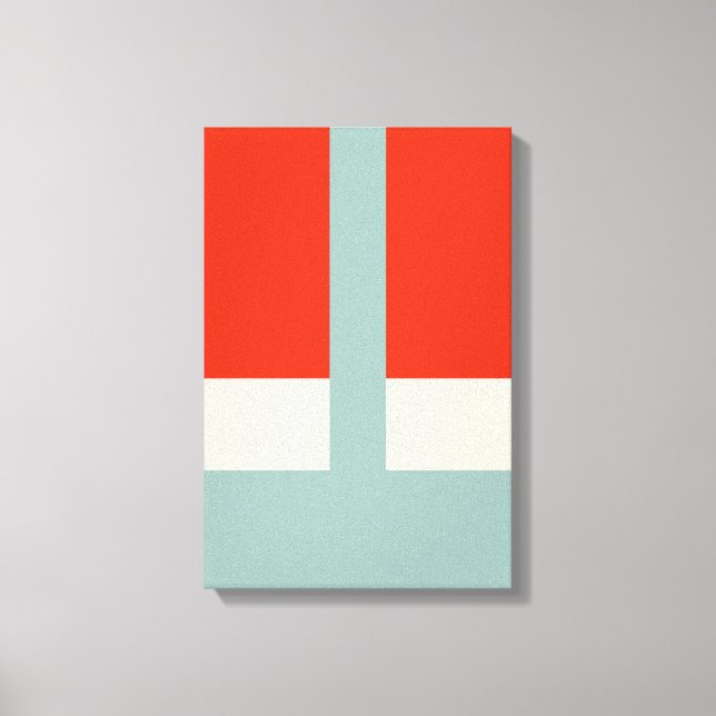 Geometrisk form Abstrakt Red Grått Canvastryck (Framsida)