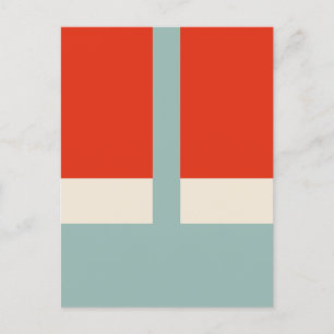 Geometrisk form Abstrakt Red Grått Vykort