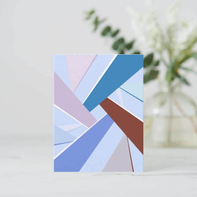 Geometrisk form för abstrakt 3 vykort (Stående Fram)