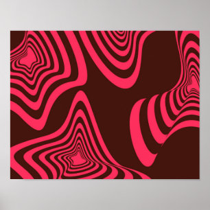 geometrisk form för rosa, optik, trendig, abstrakt poster