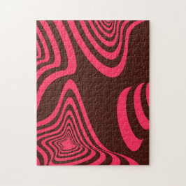 geometrisk form för rosa, optik, trendig, abstrakt pussel