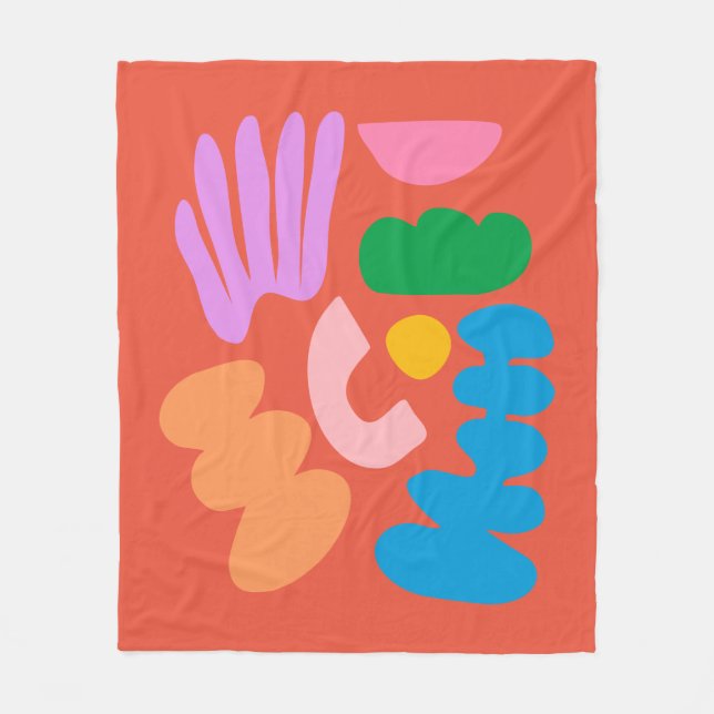 Geometrisk form i modern Abstrakt Fleecefilt (Framsidan)