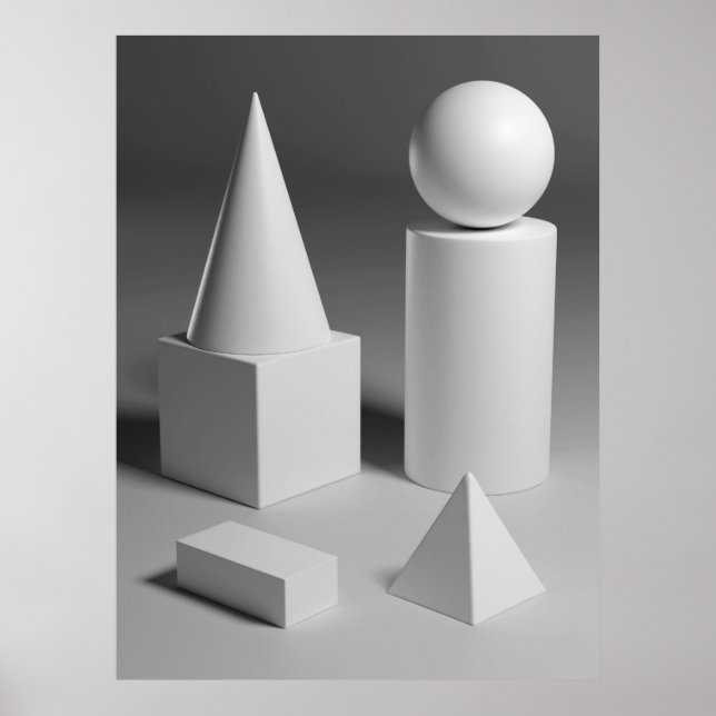 Geometrisk formskuggning poster (Framsidan)