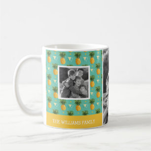 Geometrisk foto & text för familj för kaffemugg