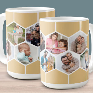 Geometrisk fotokollage 9 Bild 15oz Kaffemugg