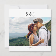 Geometrisk fotokvadrat vit och svart 2 Bröllop