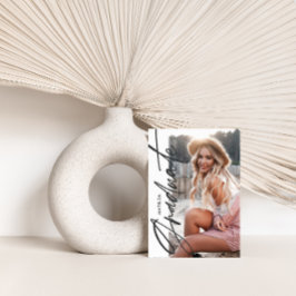 Geometrisk fototeracotta-studentfest meddelande