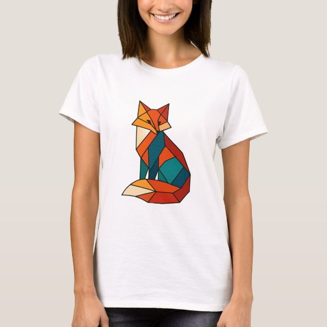 Geometrisk foxtrendtröja t shirt (Framsida)