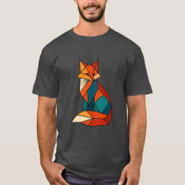 Geometrisk foxtrendtröja t shirt