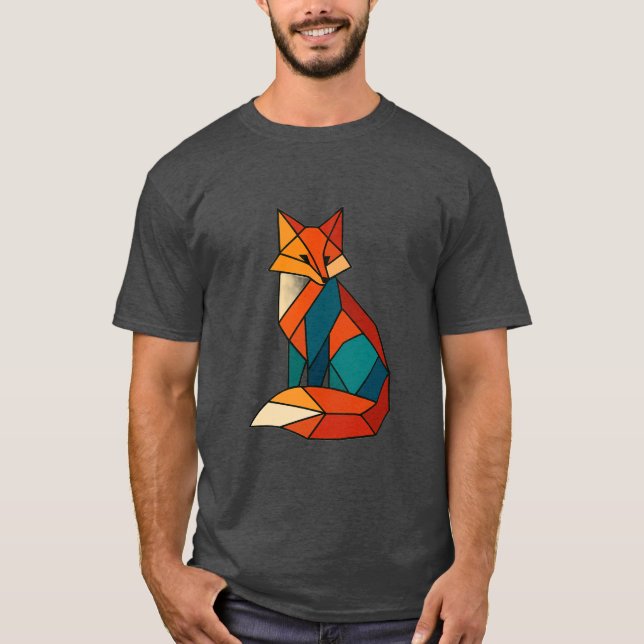 Geometrisk foxtrendtröja t shirt (Framsida)