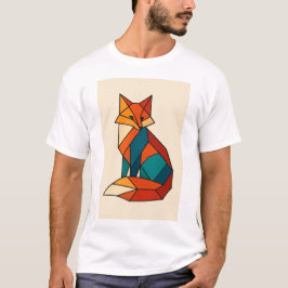 Geometrisk foxtrendtröja t shirt