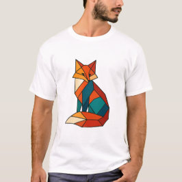 Geometrisk foxtrendtröja t shirt