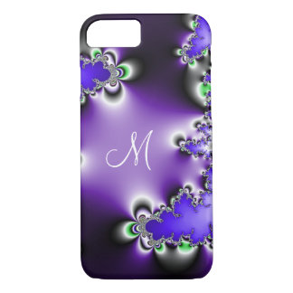 Geometrisk FractalMonogram för purpurfärgad